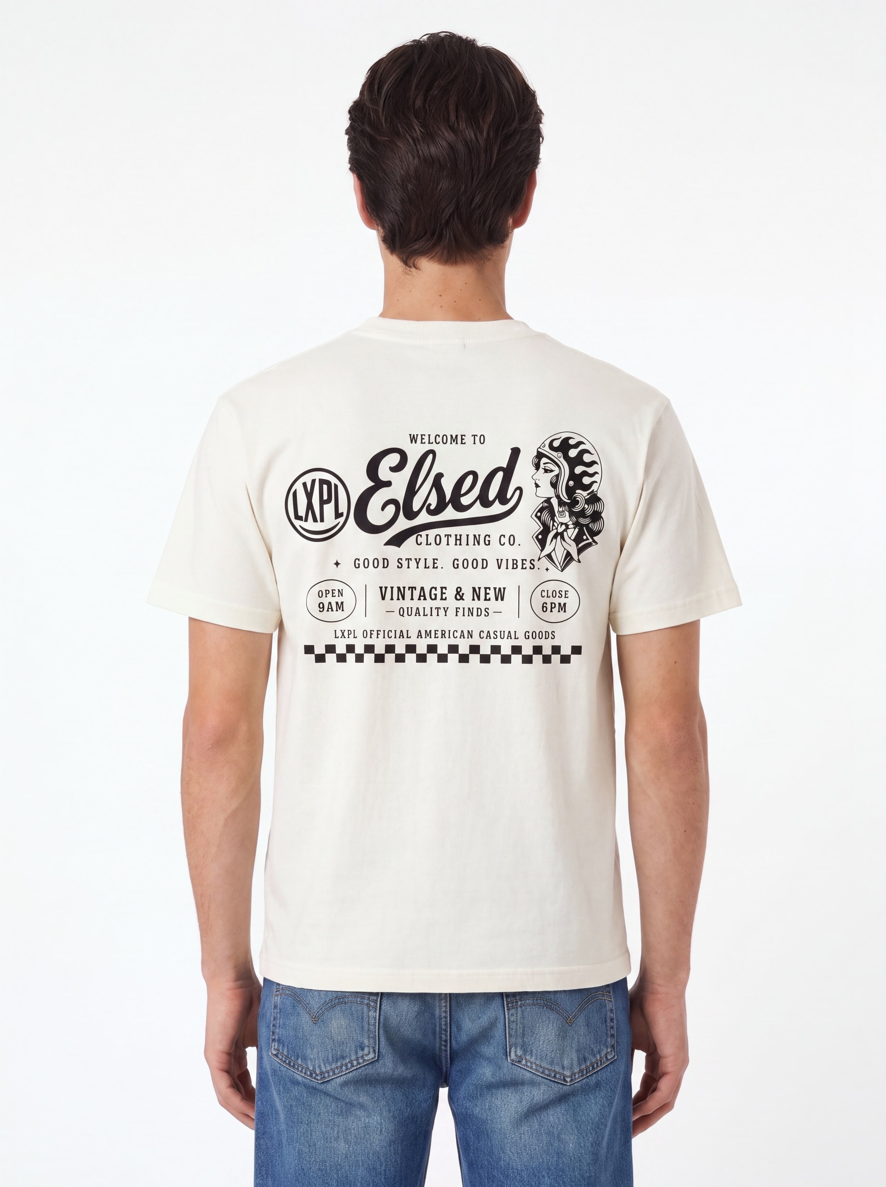 LXPL TEE LW ナチュラル バック着画