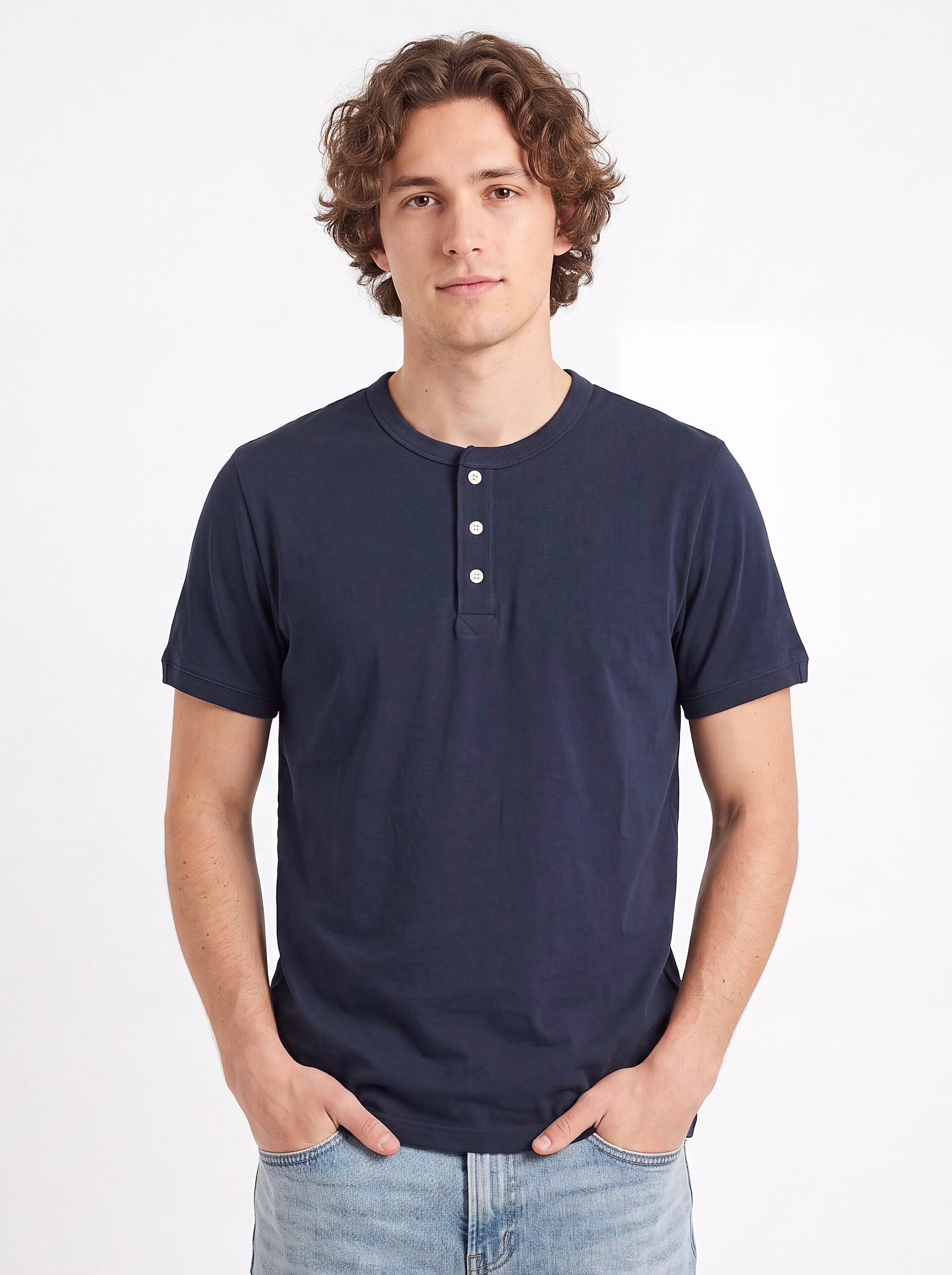 LXPL TEE HL ネイビー 着用イメージ