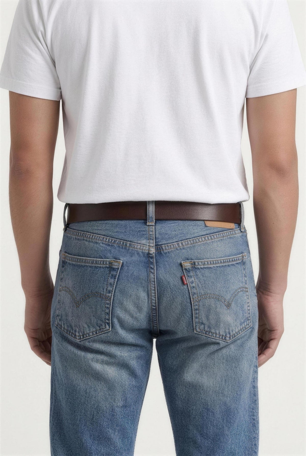 Leather belt 101 ブラウン