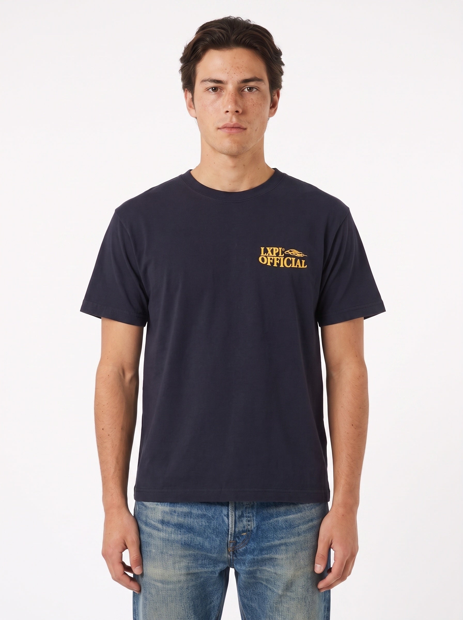 LXPL TEE LW ネイビー フロント着画