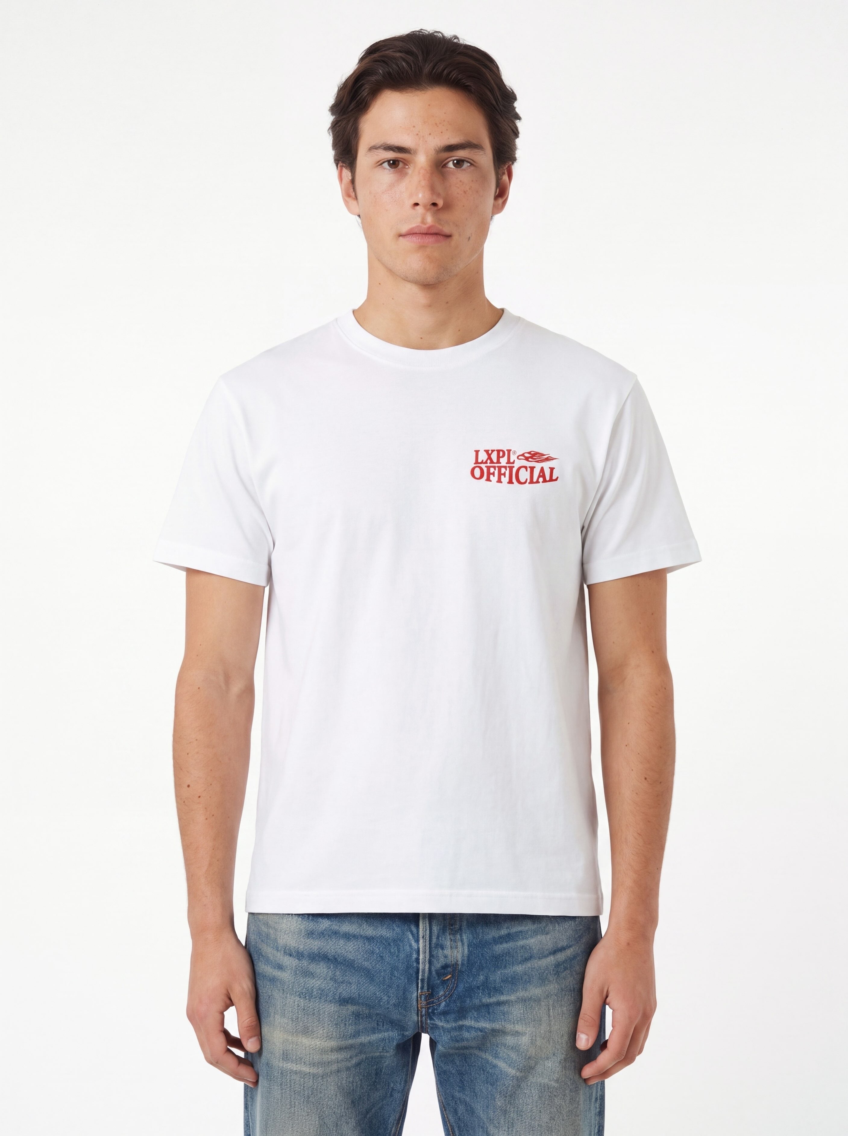 LXPL TEE LW ホワイト フロント着画