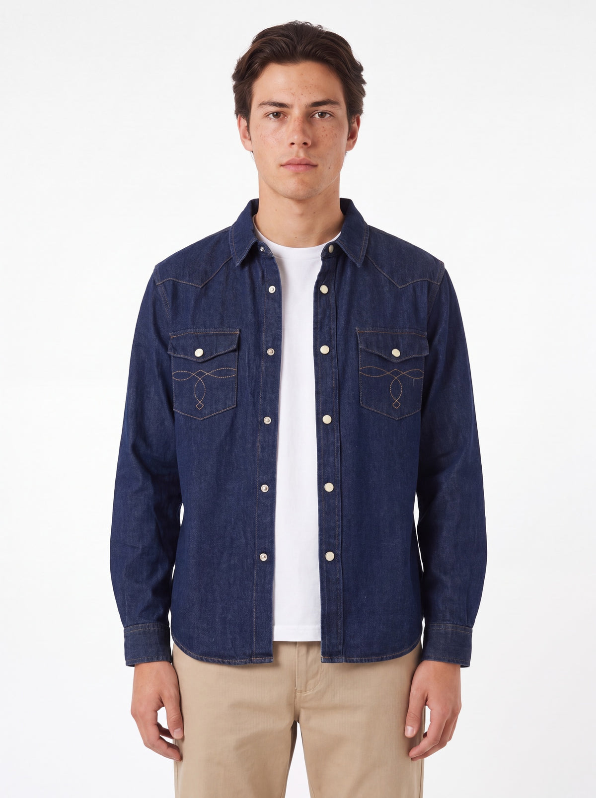 LXPL TEE DT デニムウエスタンシャツ 着用イメージ