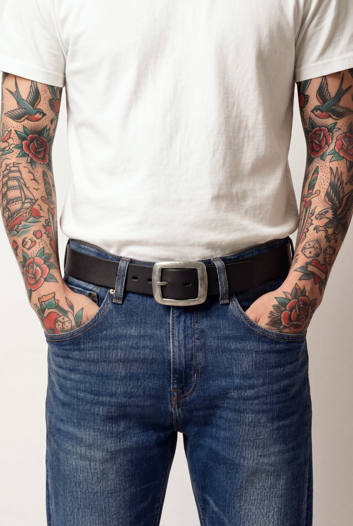 Leather belt