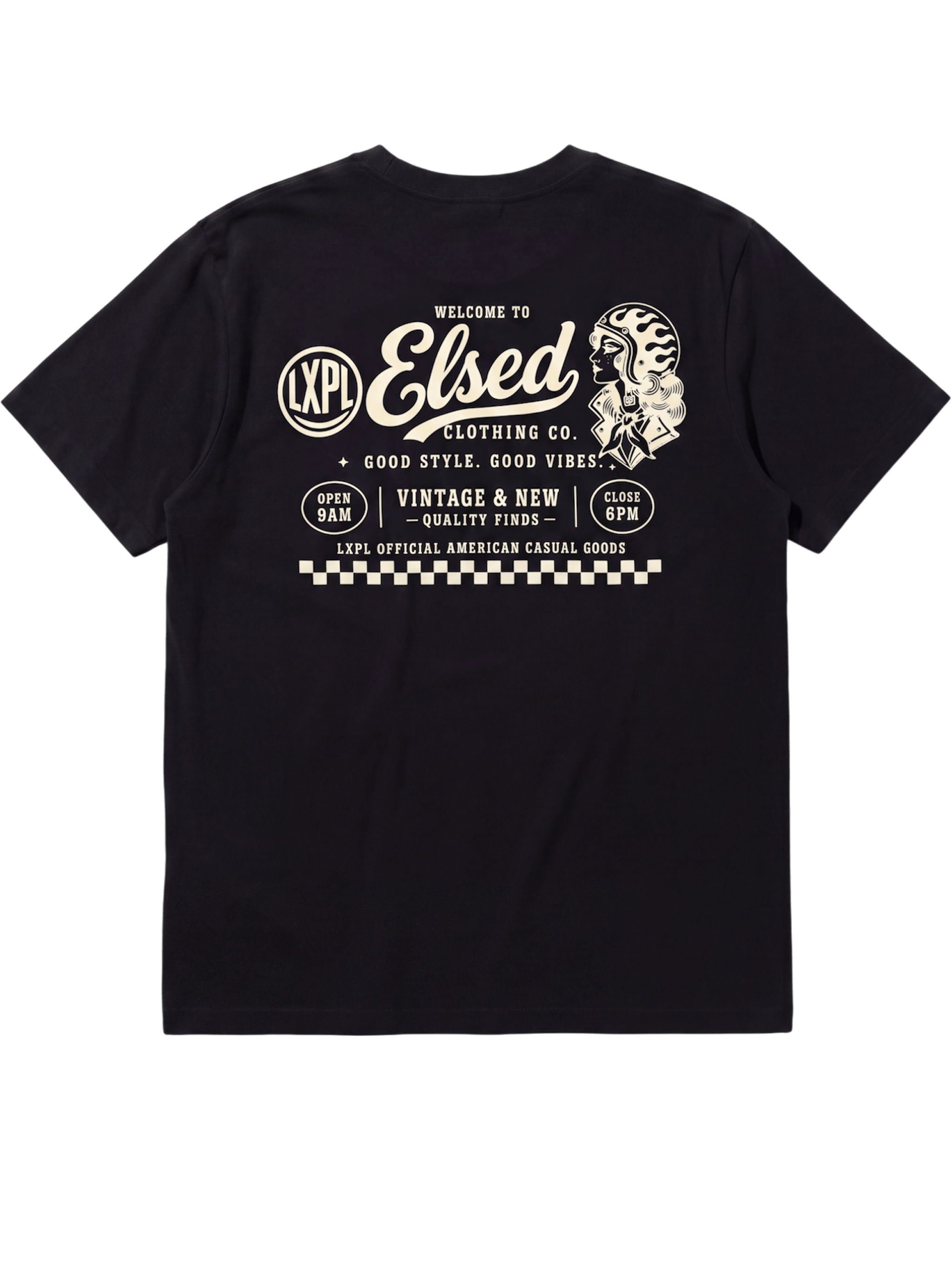 LXPL TEE LW ブラック バックプリント