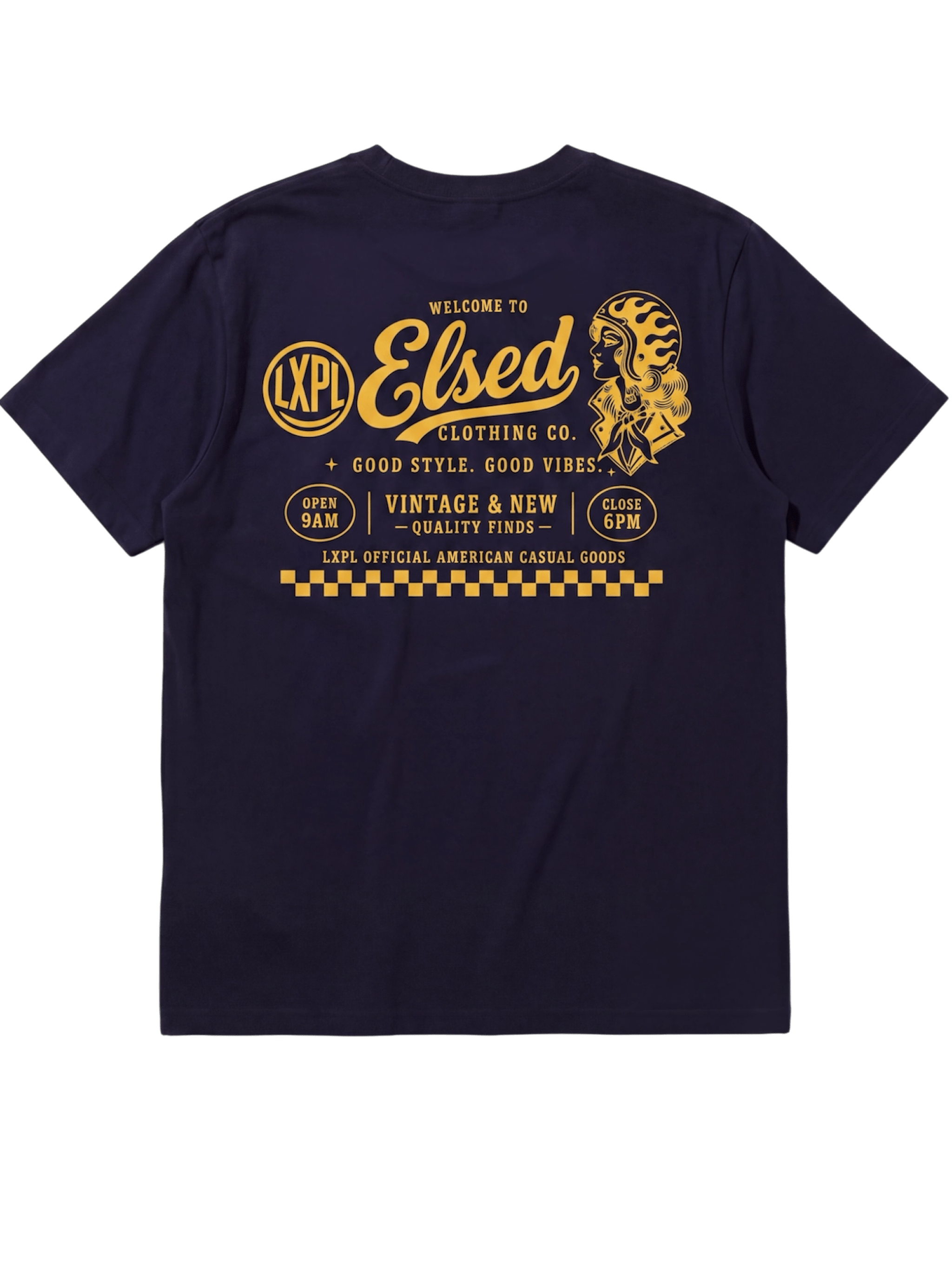 LXPL TEE LW ネイビー バックプリント