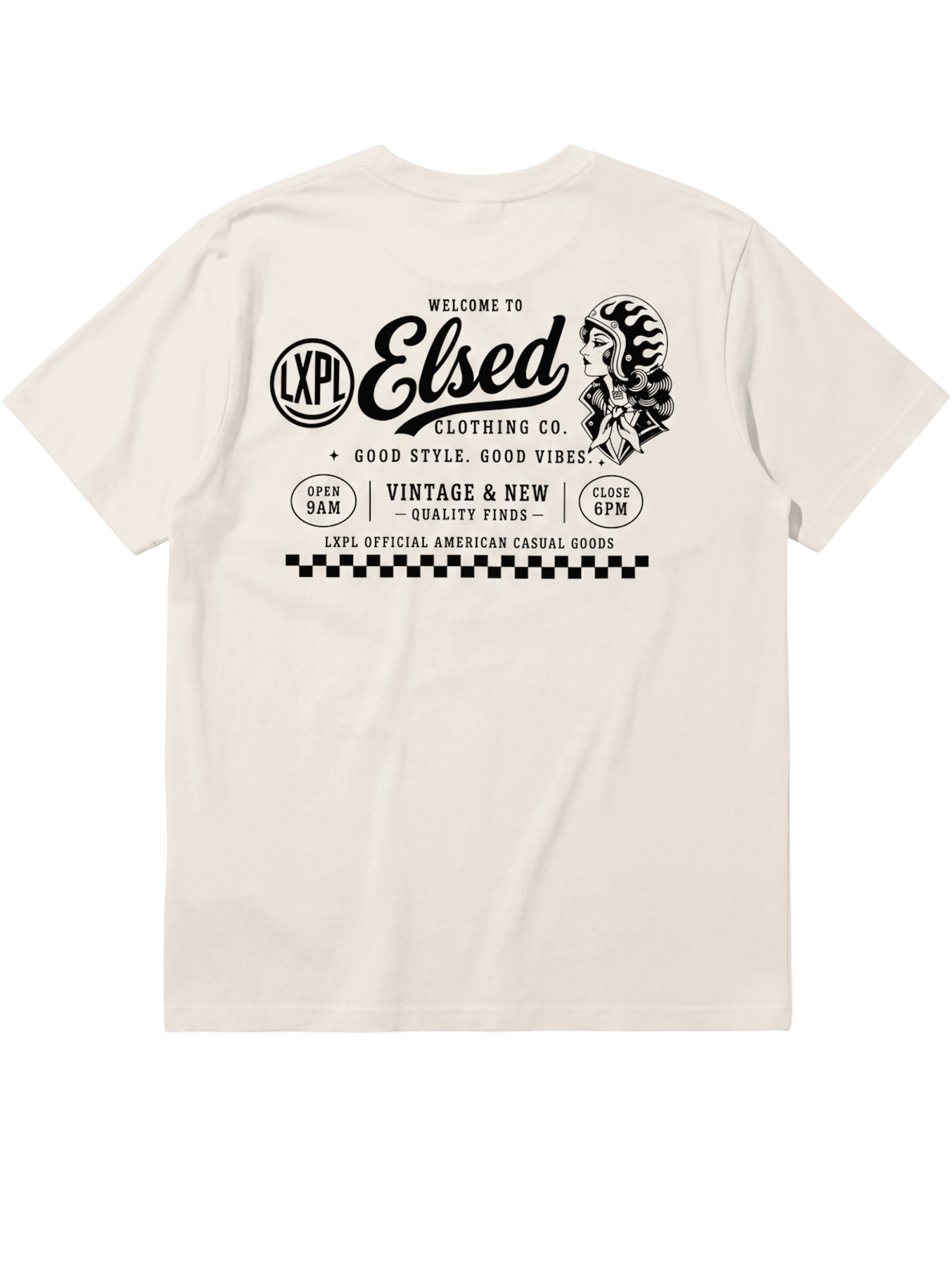 LXPL TEE LW ナチュラル バックプリント