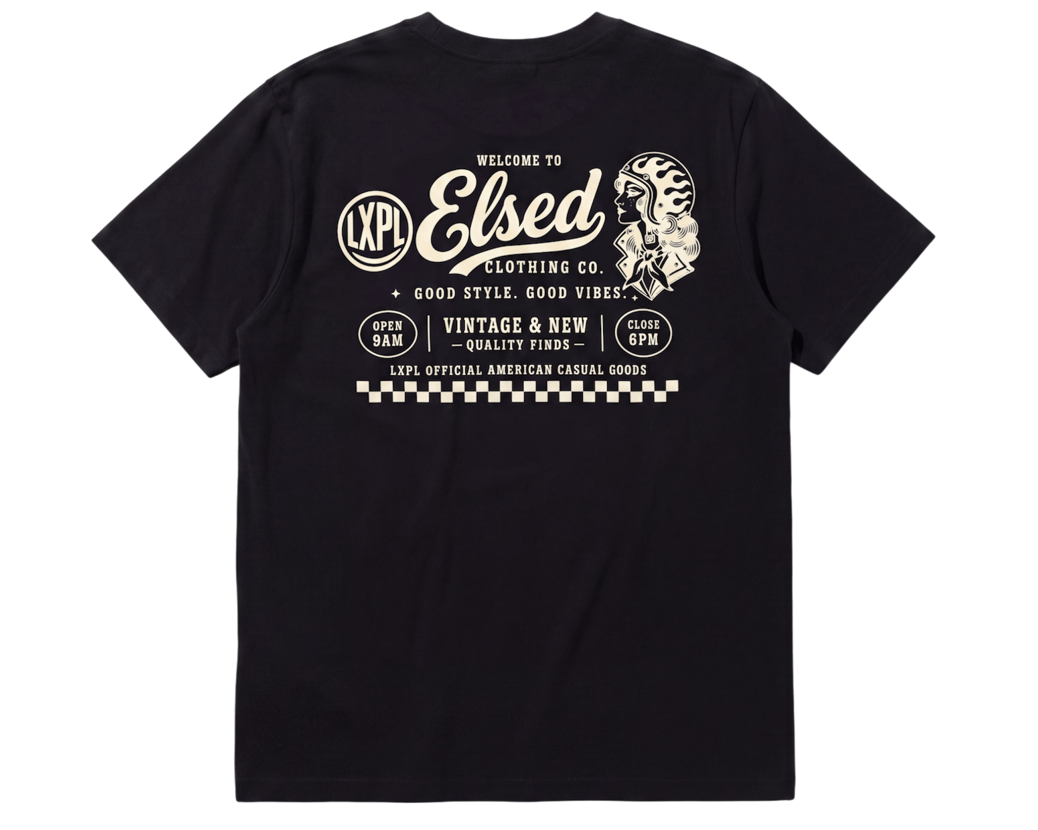 LXPL TEE LW ブラック バックプリント