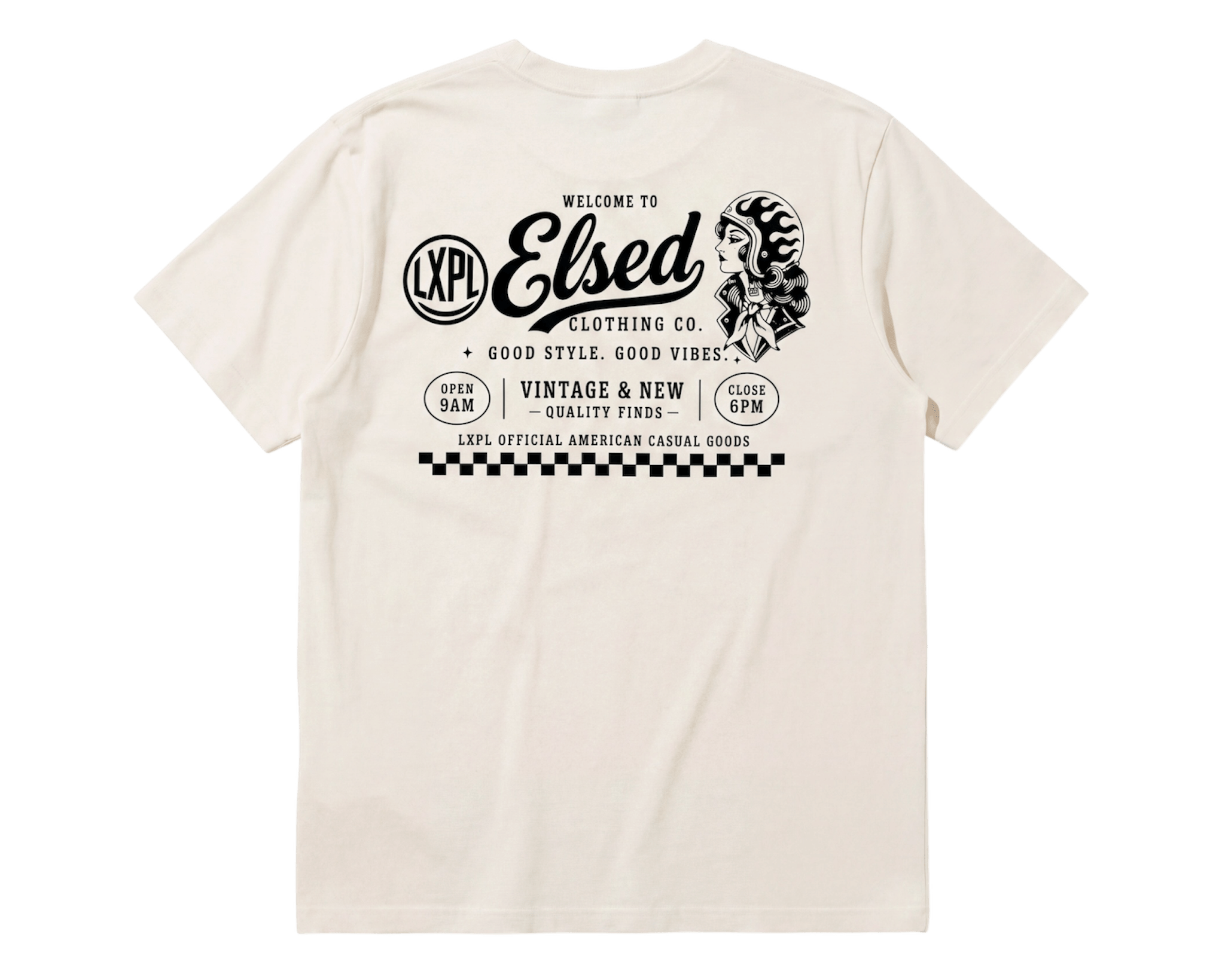 LXPL TEE LW ナチュラル バックプリント