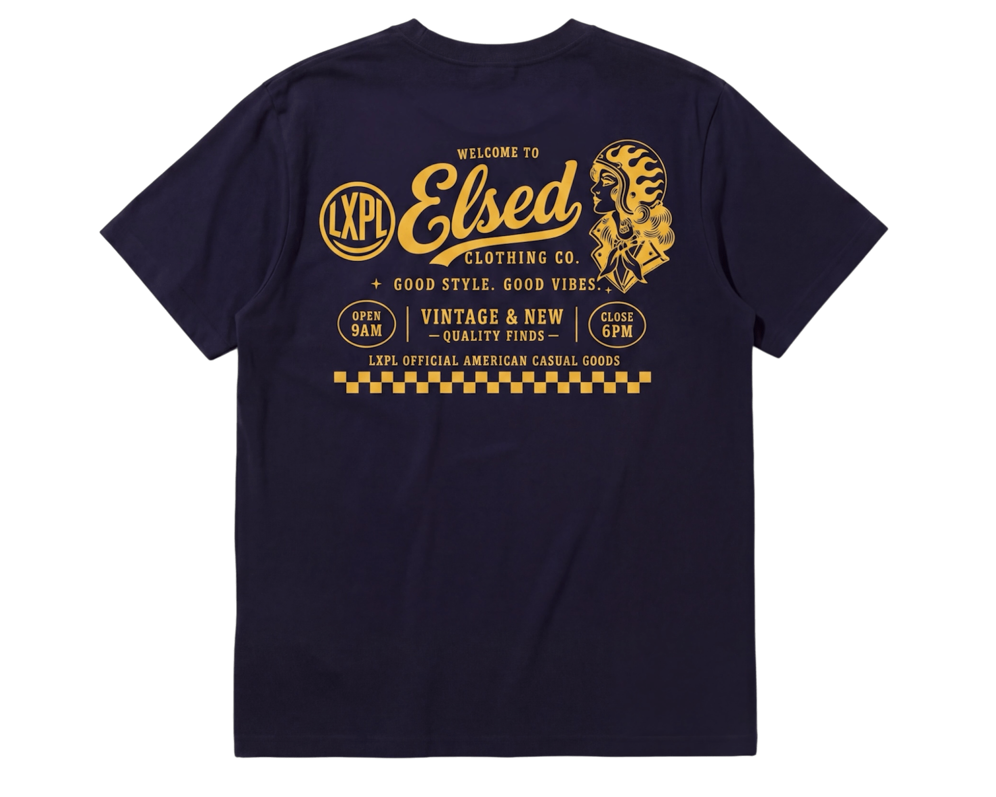 LXPL TEE LW ネイビー バックプリント