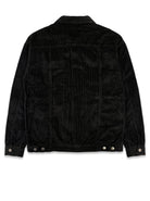 PL OR DU ブラック コーデュロイ トラッカージャケット 平置き 背面