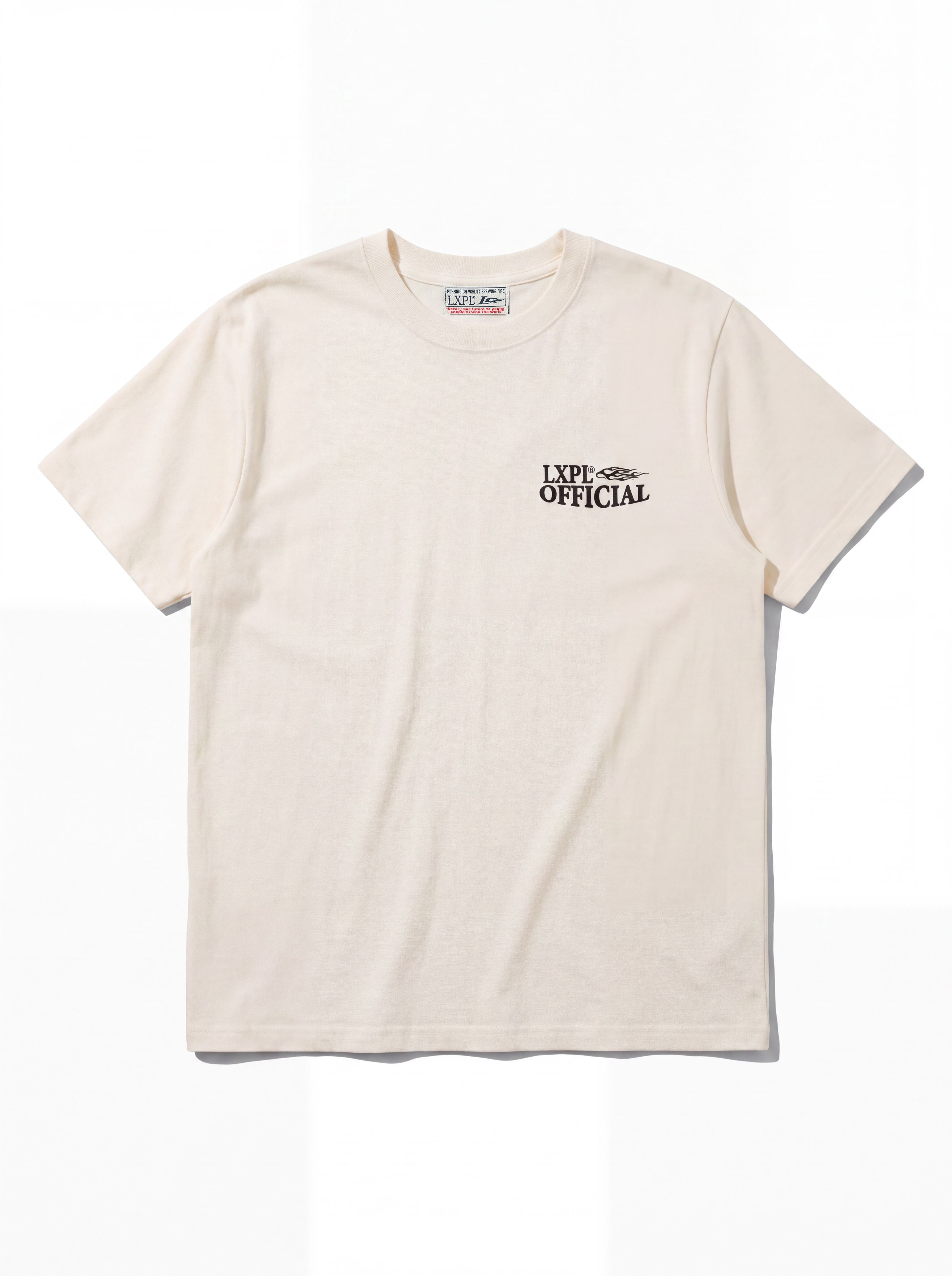 LXPL TEE LW ナチュラル フロントプリント