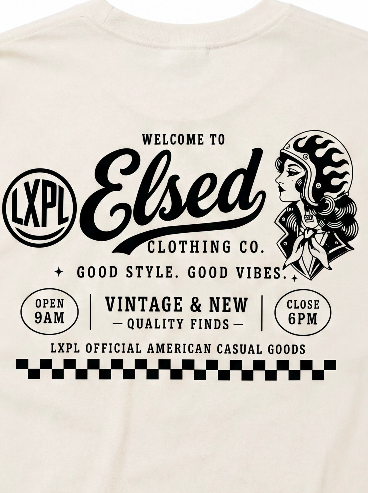 LXPL TEE LW ナチュラル バックプリントアップ