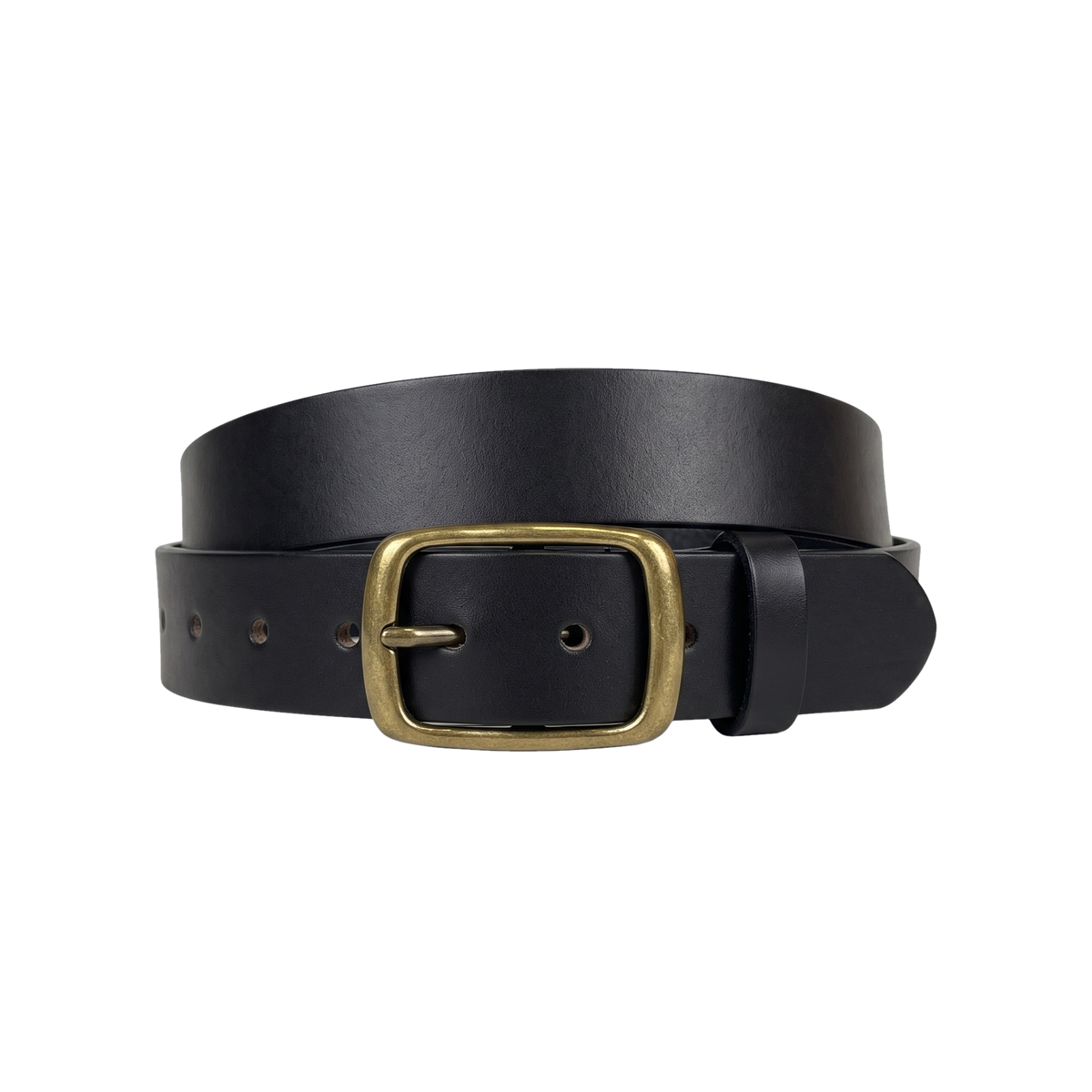 Leather belt 101 ブラック 平置き