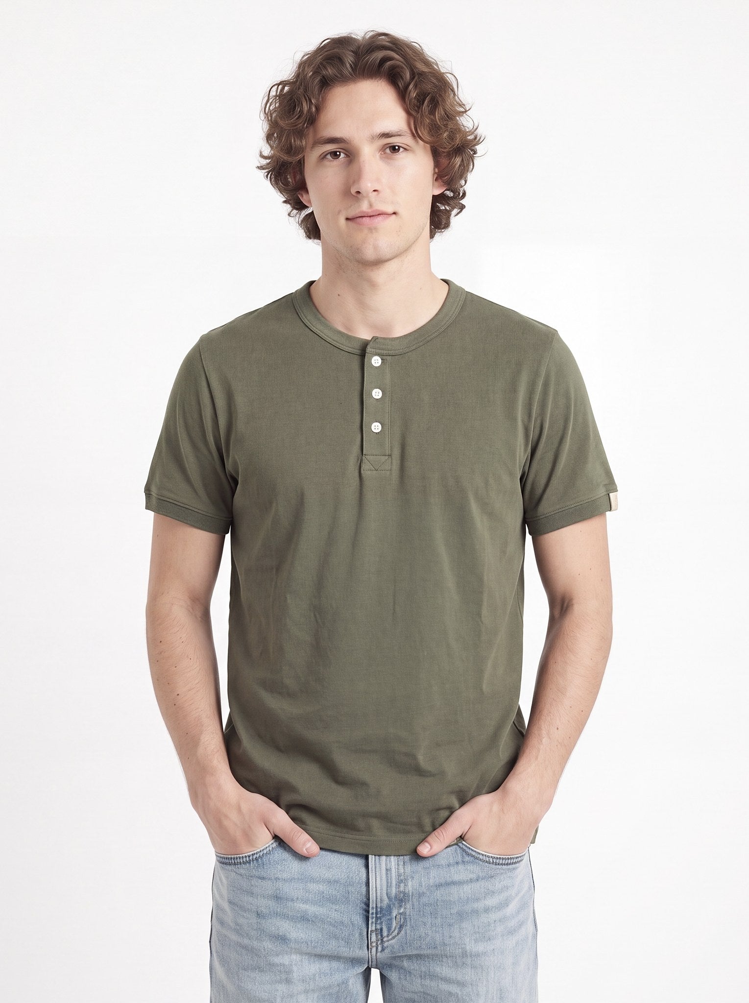 LXPL TEE HL カーキ 着用イメージ