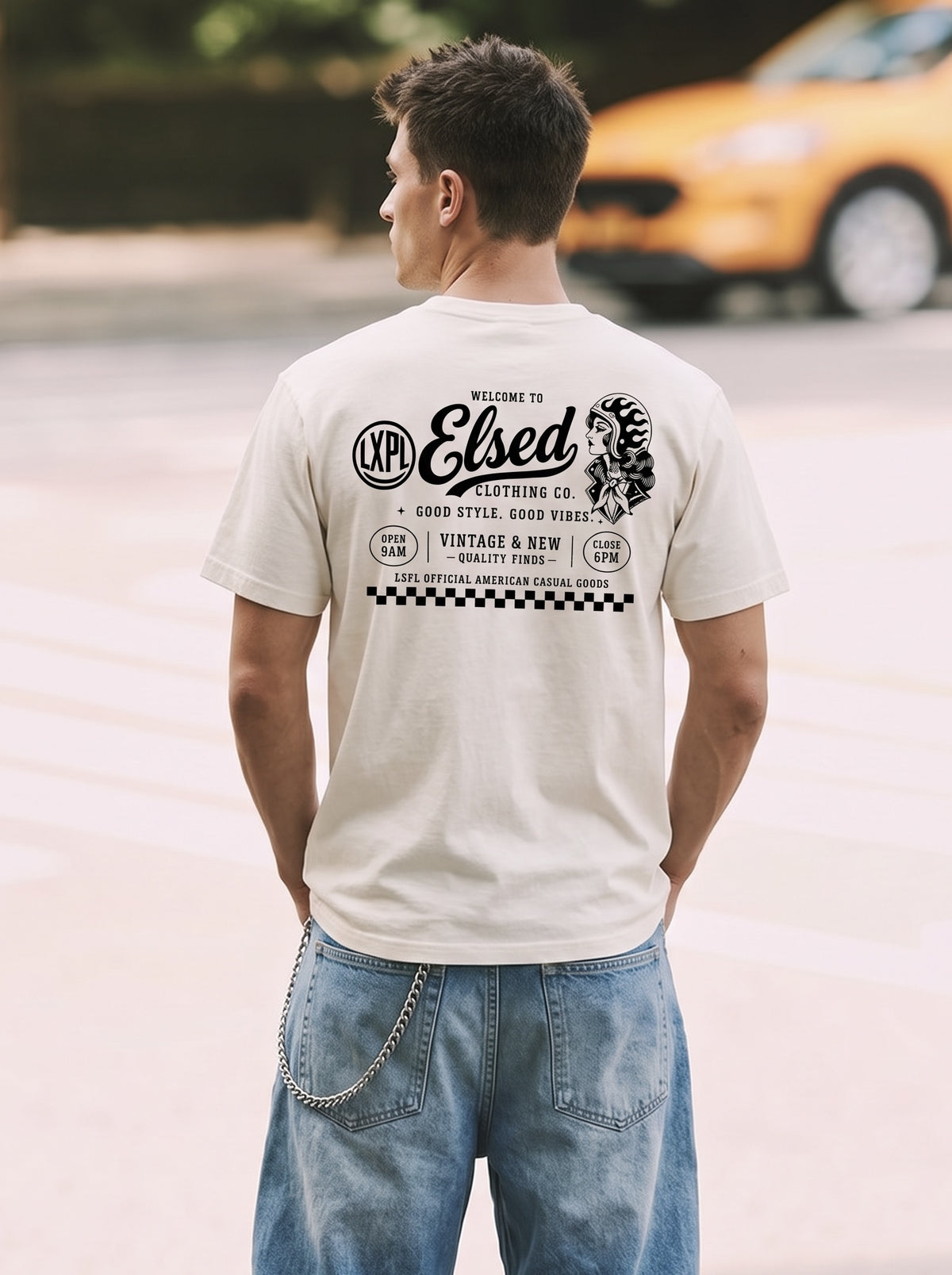 LXPL TEE LW オフホワイト 着用イメージ