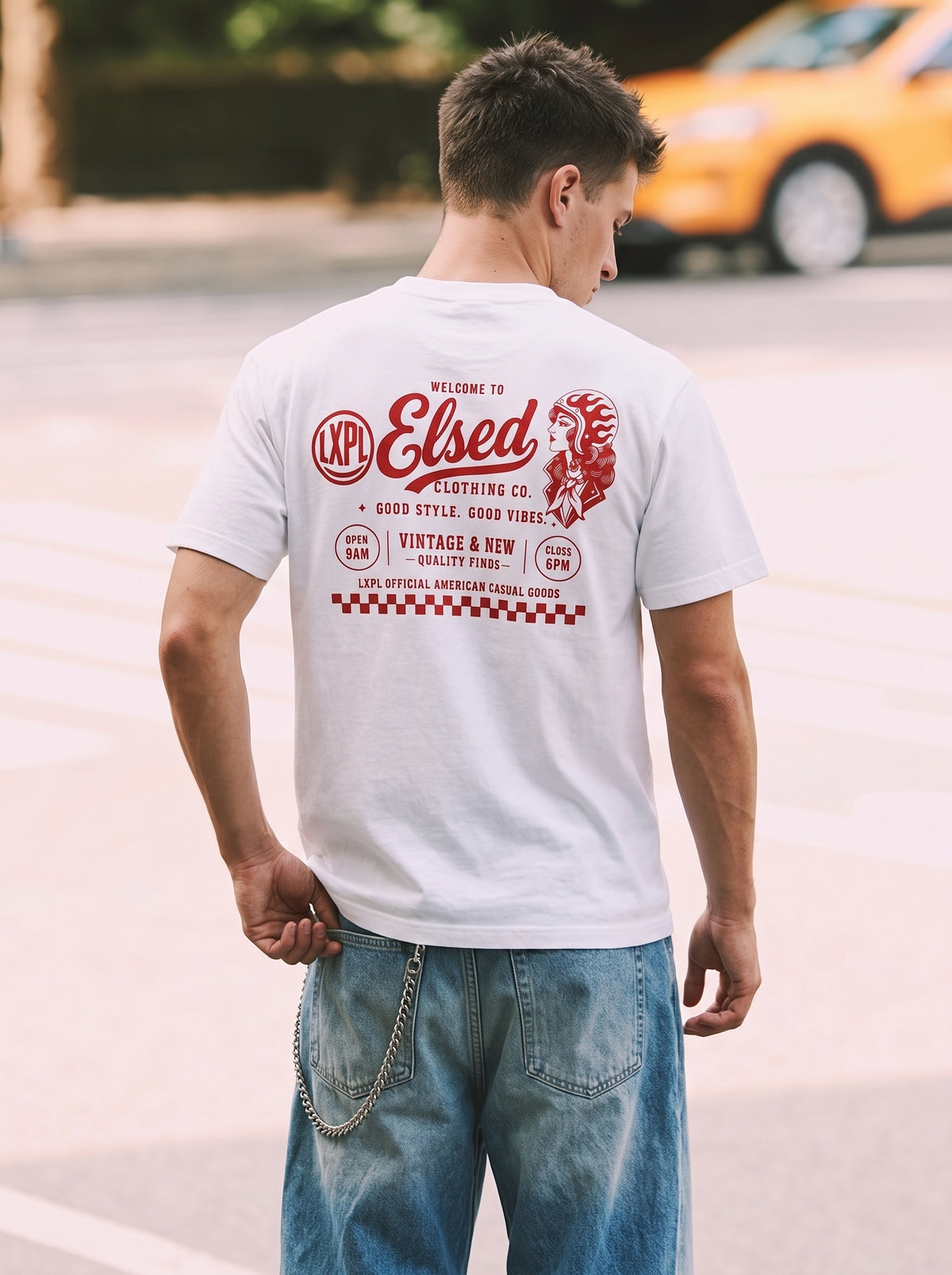 LXPL TEE LW ホワイト 着用イメージ バック