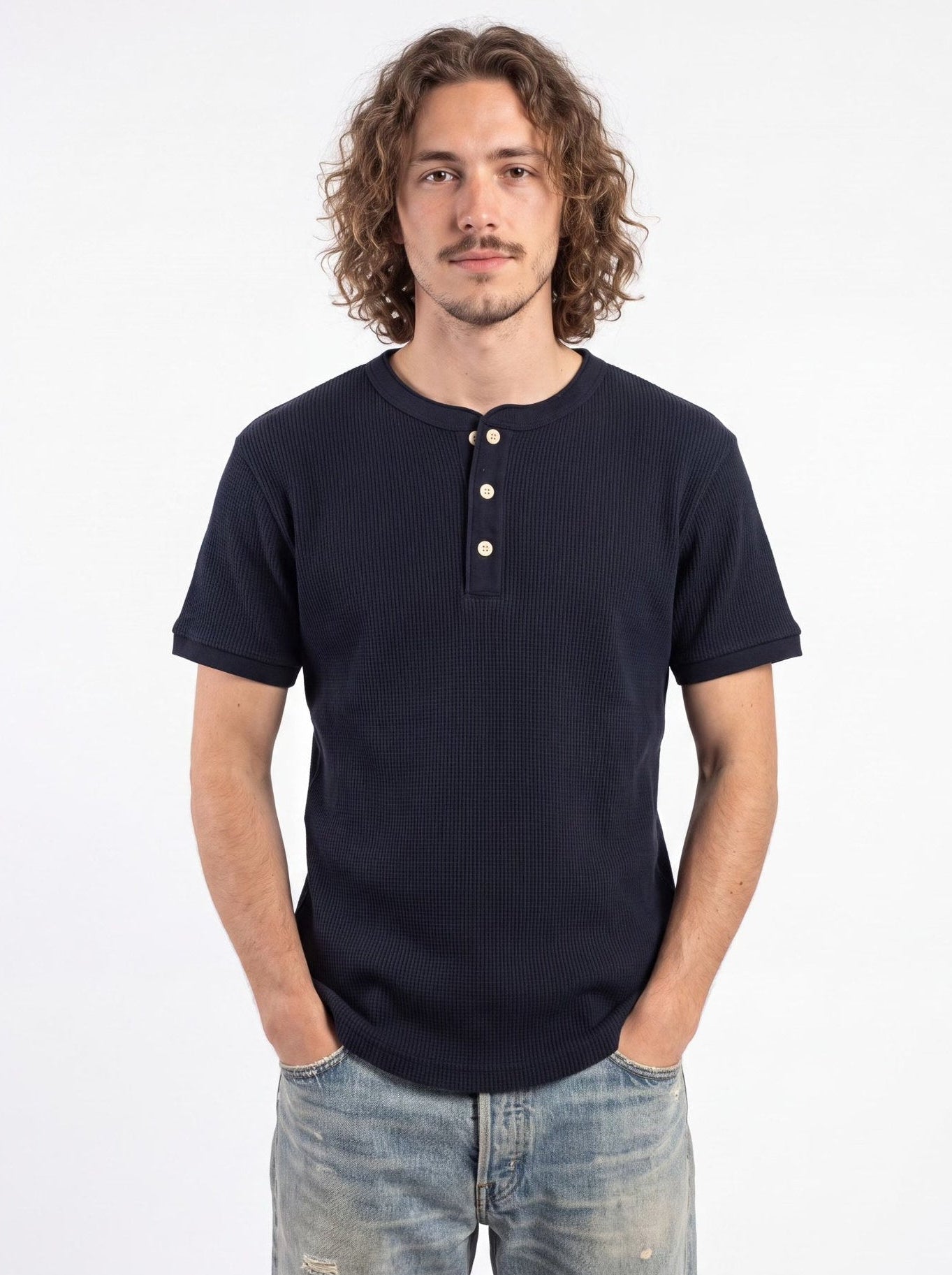 LXPL TEE SL ネイビー 着用イメージ 正面